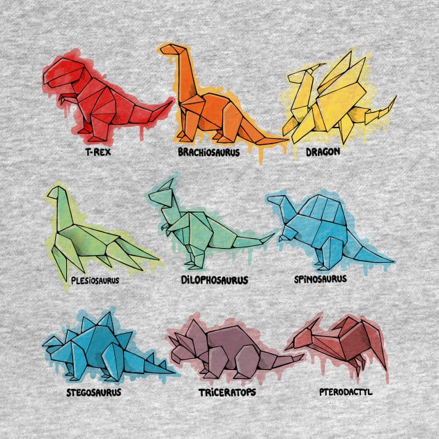 Origami Dinosaurs by Vallina84